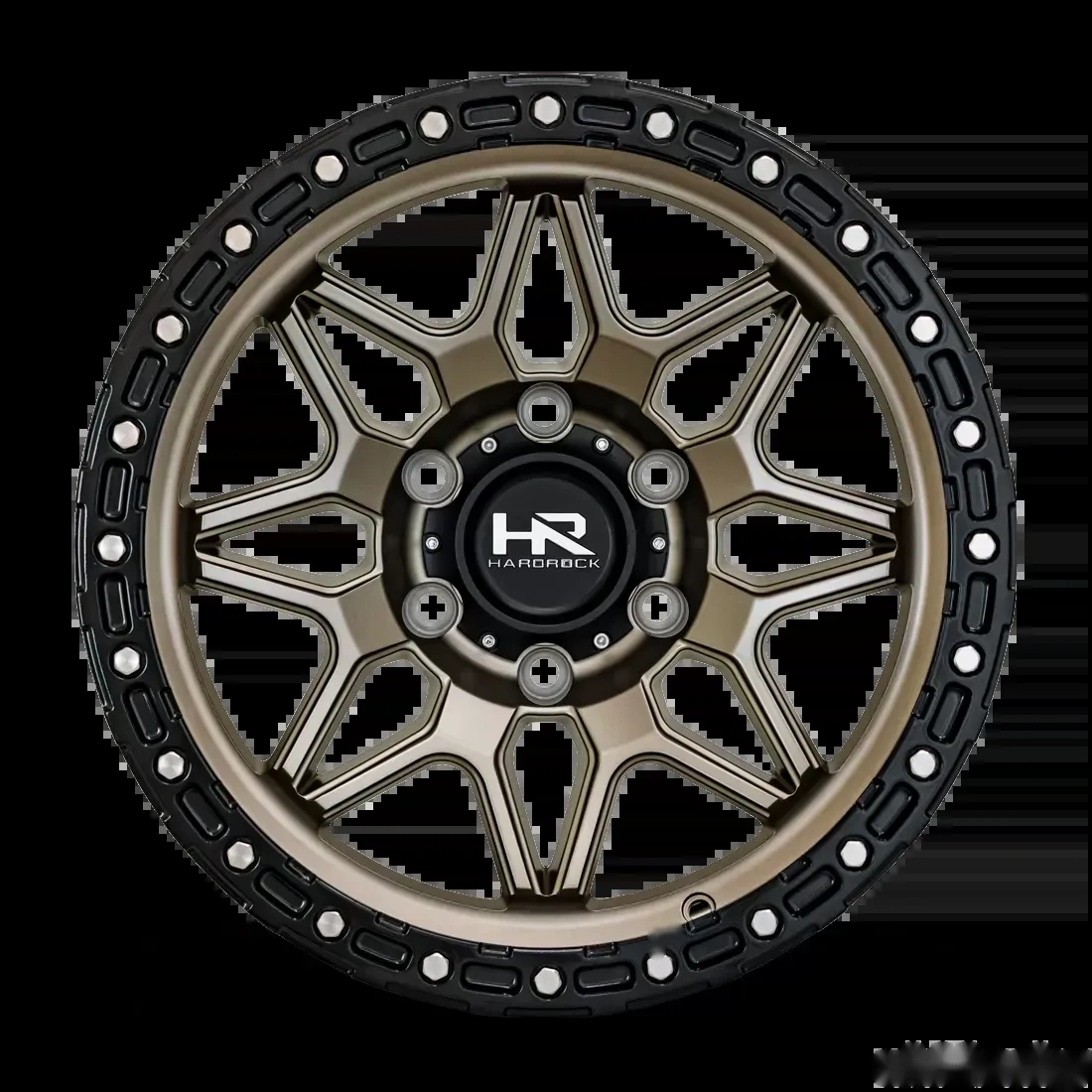 Hardrock Offroad H105 Aluminum Wheel 17x9 6x135 -12 87.1 Matte Bronze-Black B/L