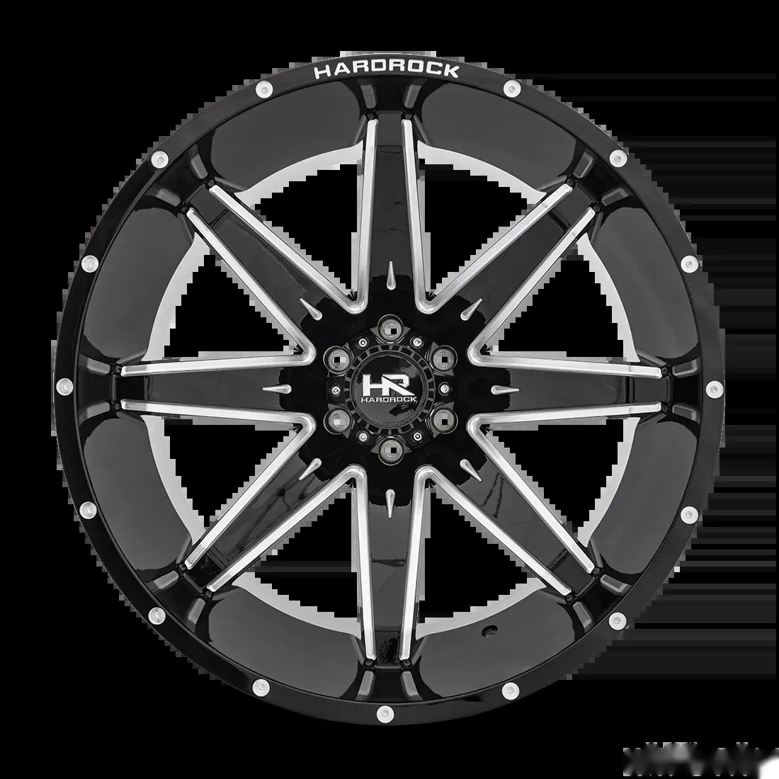 Hardrock Offroad Painkiller XPosed Aluminum Wheel 24x14 5x150 -76 110.3 Gloss Black Milled