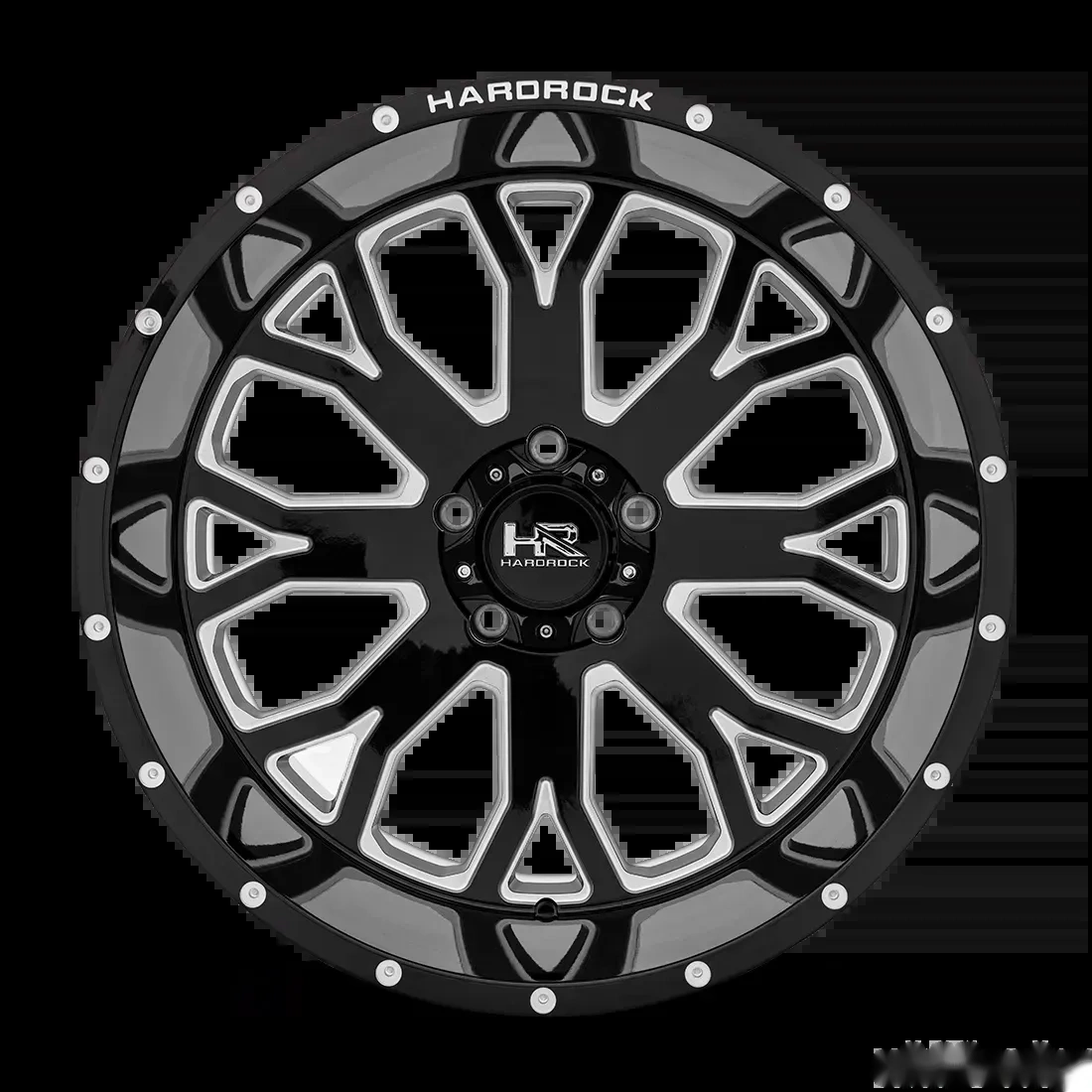Hardrock Offroad Slammer XPosed Aluminum Wheel 22x12 5x127 | 5x5 -44 78.1 Gloss Black Milled