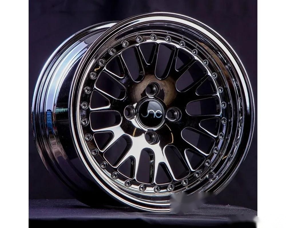 JNC JNC001 Wheel 15x8 4x100 25mm Black Chrome