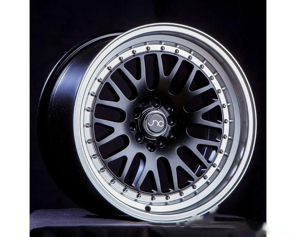 JNC JNC001 Wheel 17x8 4x100|4x114.3 25mm Black w/ Machined Lip