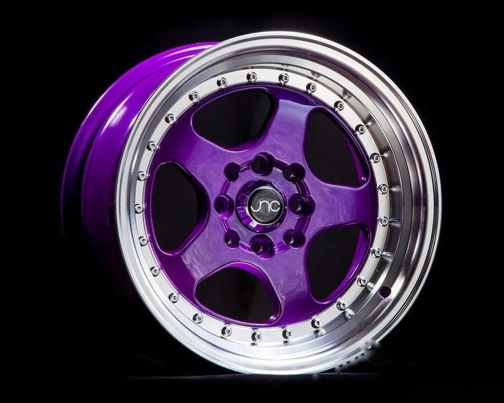 JNC JNC010 Wheel 15x9 4x100|4x114.3 20mm Candy Purple w/ Machined Lip