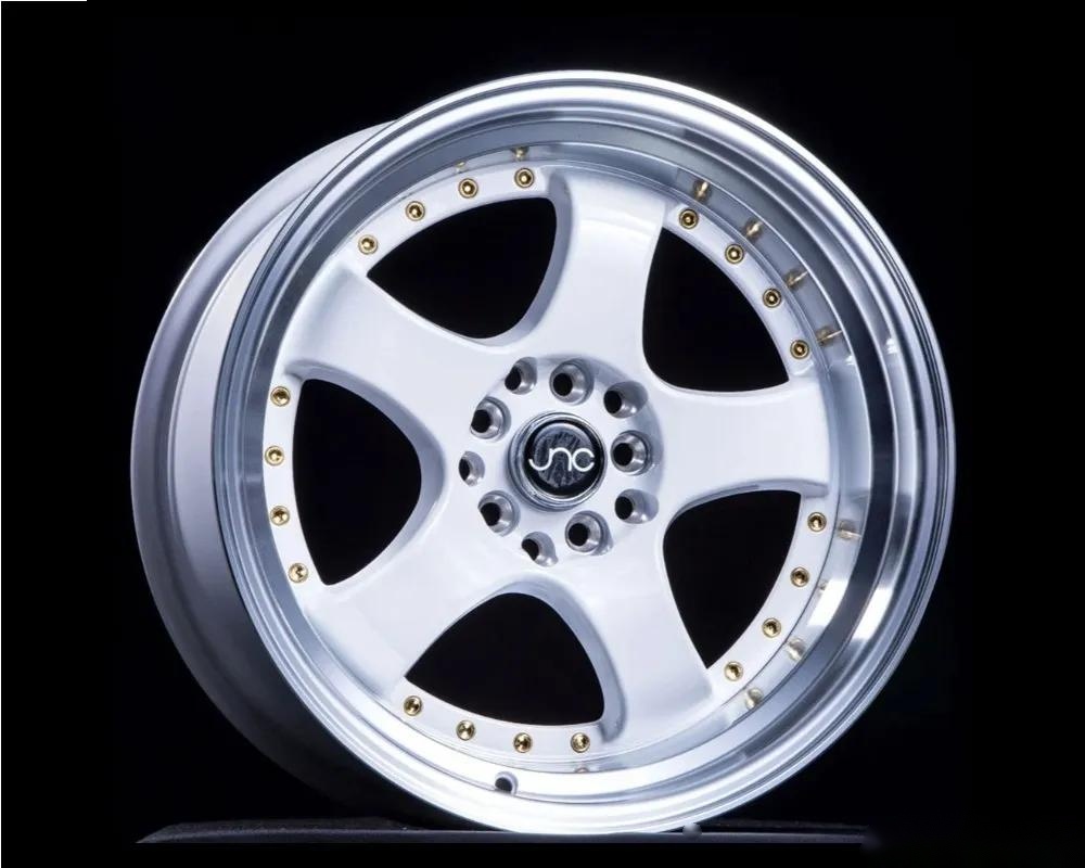 JNC JNC017 Wheel 18x9.5 5x100|5x114.3 25mm White w/ Machined Lip