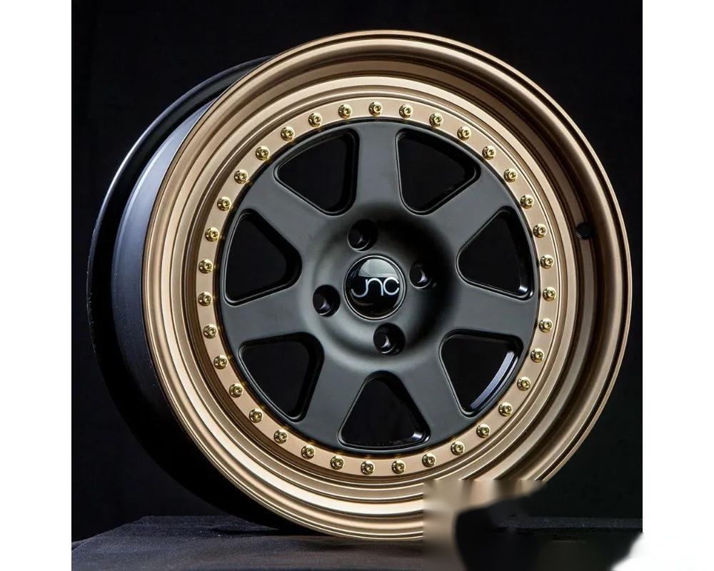 JNC JNC048 Wheel 17x8 5x114.3 30mm Matte Black w/ Bronze Lip