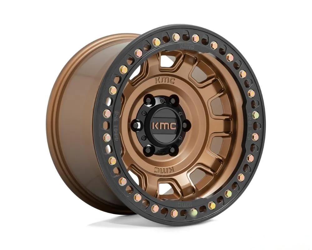 KMC KM236 Tank Beadlock Wheel 17x9 6x139.7 -15mm Matte Bronze