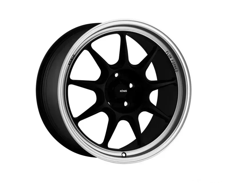 Konig Countergram Wheel 18x11 5x114.3 15 Matte Black / Matte Machined Lip