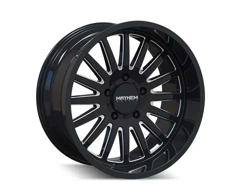 Mayhem Wheels Utopia 8114 Gloss Black Milled Wheel 20x9 8x170 18mm 125.2mm