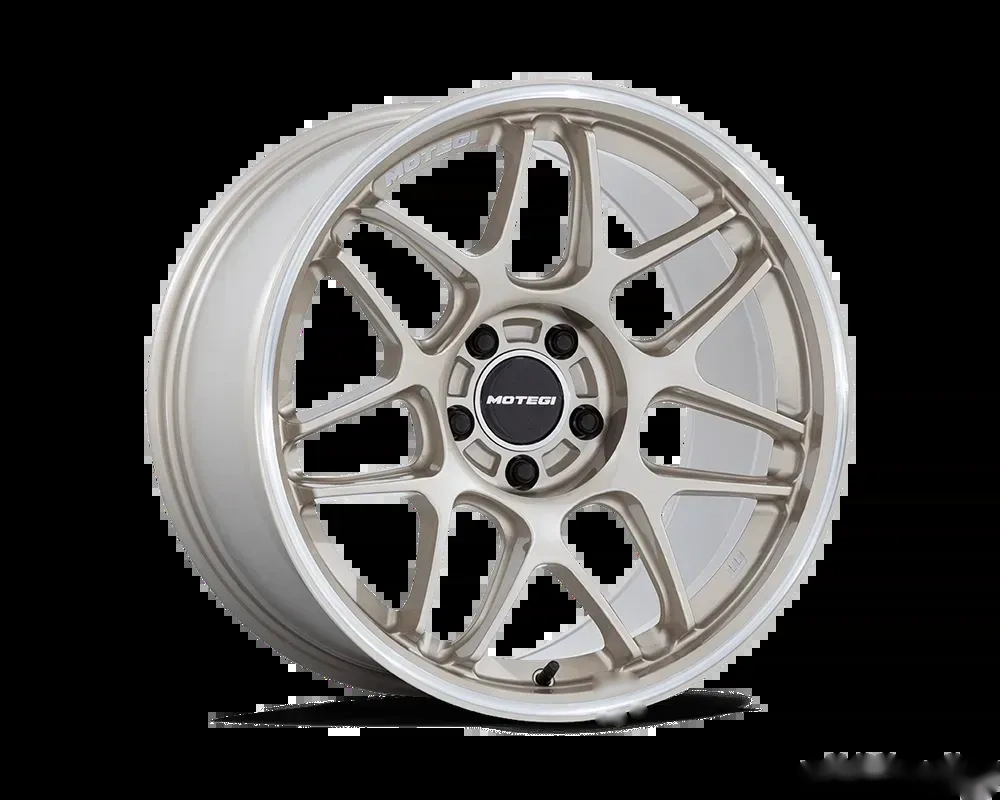 MOTEGI Racing MR158 Tsubaki Wheel 18x8.5 5x112 42 Motorsport Gold w/Machined Lip