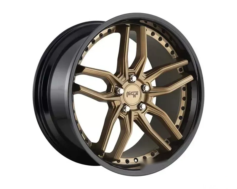 Niche M195 Methos Wheel 19x9.5 5x112 48mm Matte Bronze Black Bead Ring