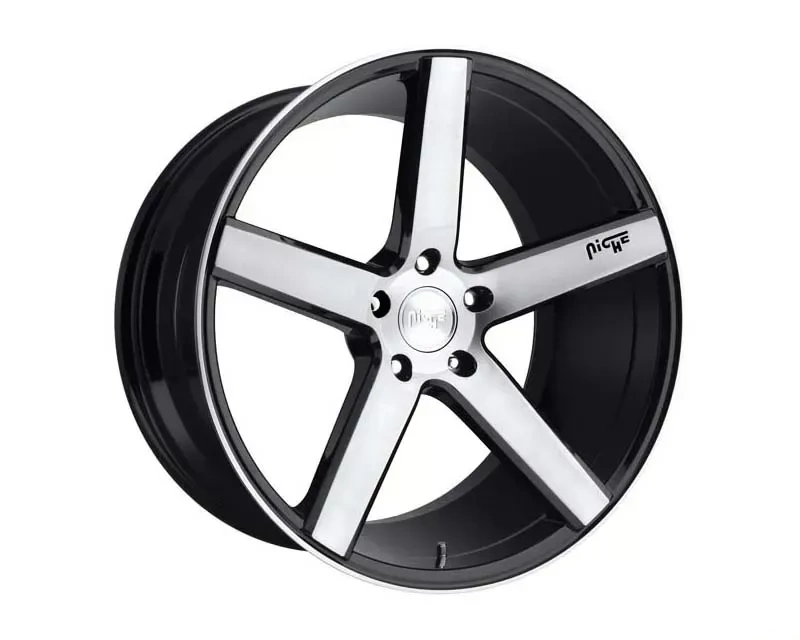 Niche M124 Milan Wheel 20x8.5 5x112 34mm Gloss Black Brushed