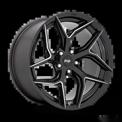 Niche 1 Piece Torsion M266 Wheel 20x10.5 5x112 +40mm Gloss Black Milled