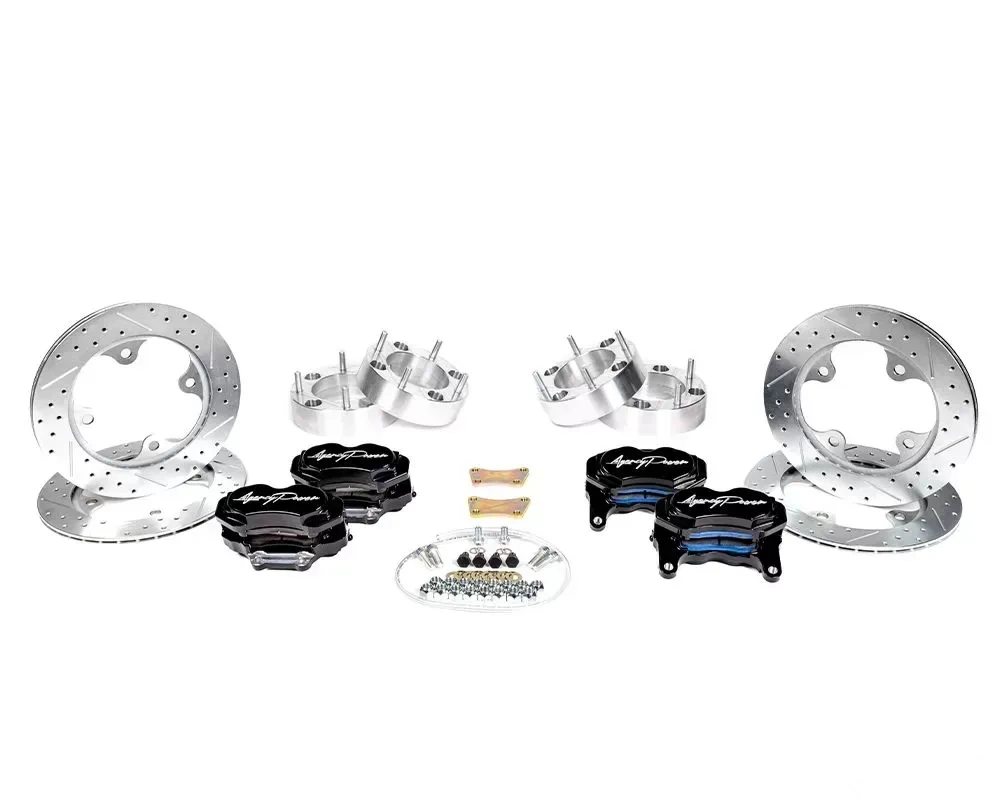 Agency Power Big Brake Kit Front and Rear Black Polaris RZR Turbo