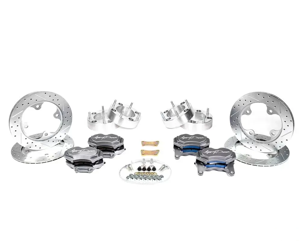Agency Power Big Brake Kit Front and Rear Graphite Gray Polaris RZR Turbo