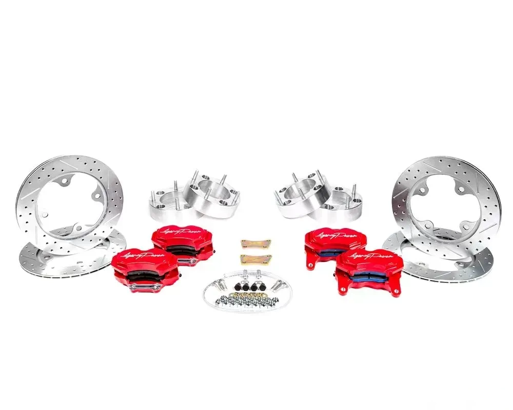 Agency Power Big Brake Kit Front and Rear Red Polaris RZR Turbo