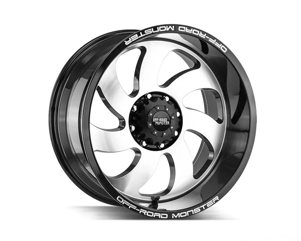 Off-Road Monster M07 Series Gloss Black Machined Face Wheel 24x12 6x139.7 -44mm