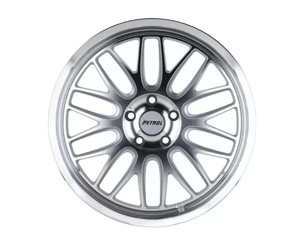 Petrol P4C Wheel 17x8 5x110 40 Silver w/Machined Face and Lip