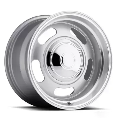 107 Classic Rally 18X8 5X120.7/5X127 +0MM 25 Lbs Silver/Trim Ring Aluminum Wheels 107 Classic Rally Series REV Wheels