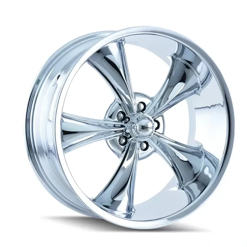 Ridler Wheels Aluminum 695 22x10.5 Chrome 5x127 | 5x5 Bolt Pattern