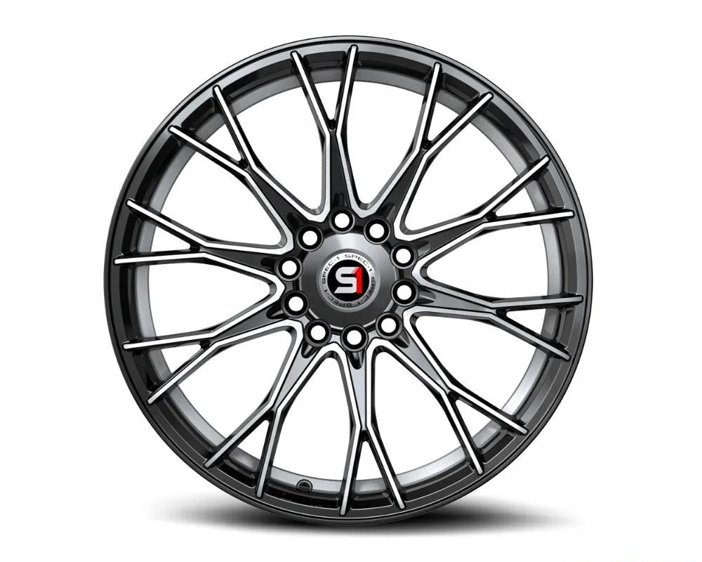 Spec-1 SP-59 Wheel 17x7.5 5x108 | 5x114.3 42mm Gloss Black & Machined & Undercut