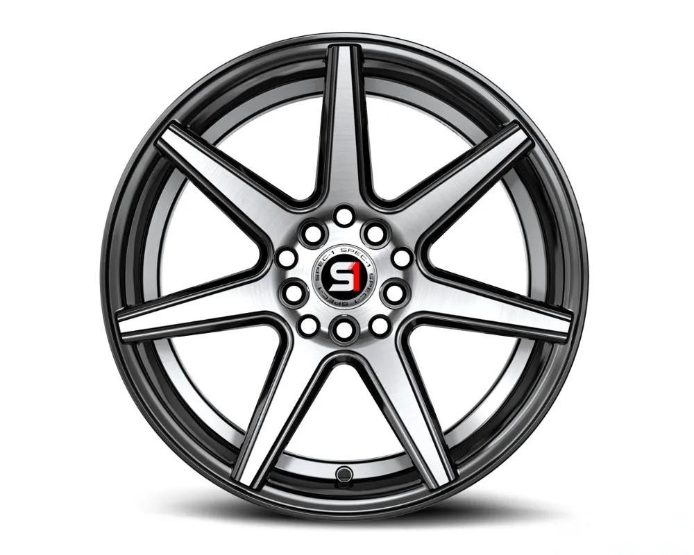 Spec-1 SP-73 Wheel 17x7.5 5x108 | 5x114.3 42mm Gloss Black Machined & Undercut