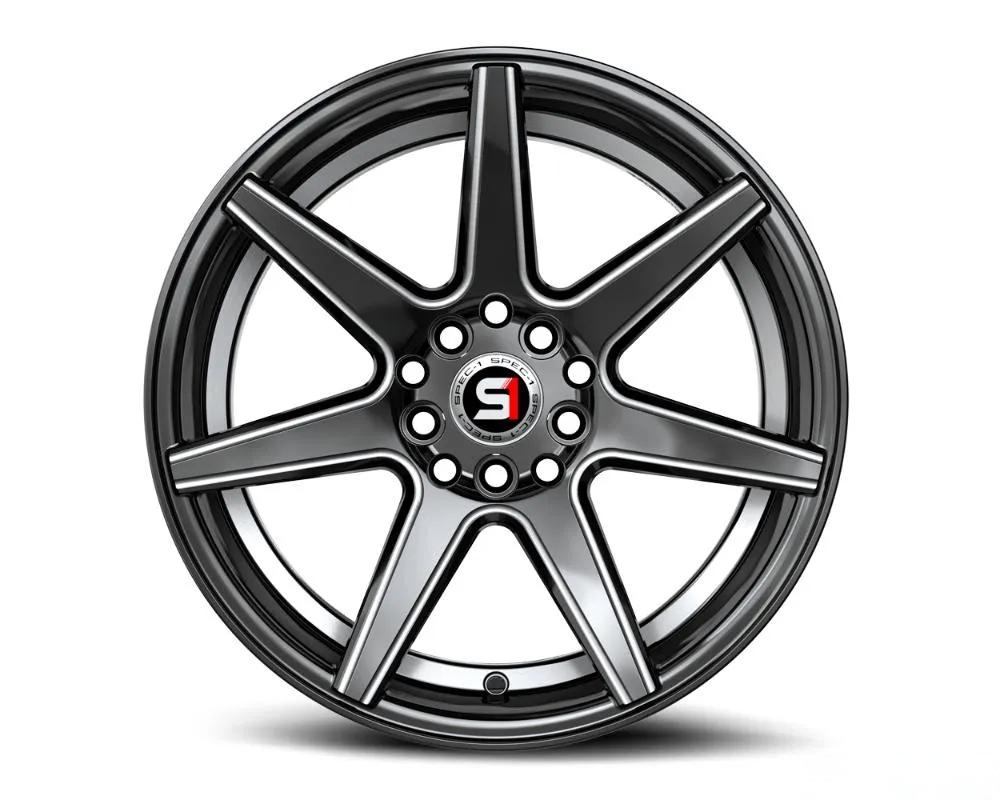 Spec-1 SP-73 Wheel 17x7.5 5x110 | 5x114.3 42mm Gloss Black Milled & Undercut