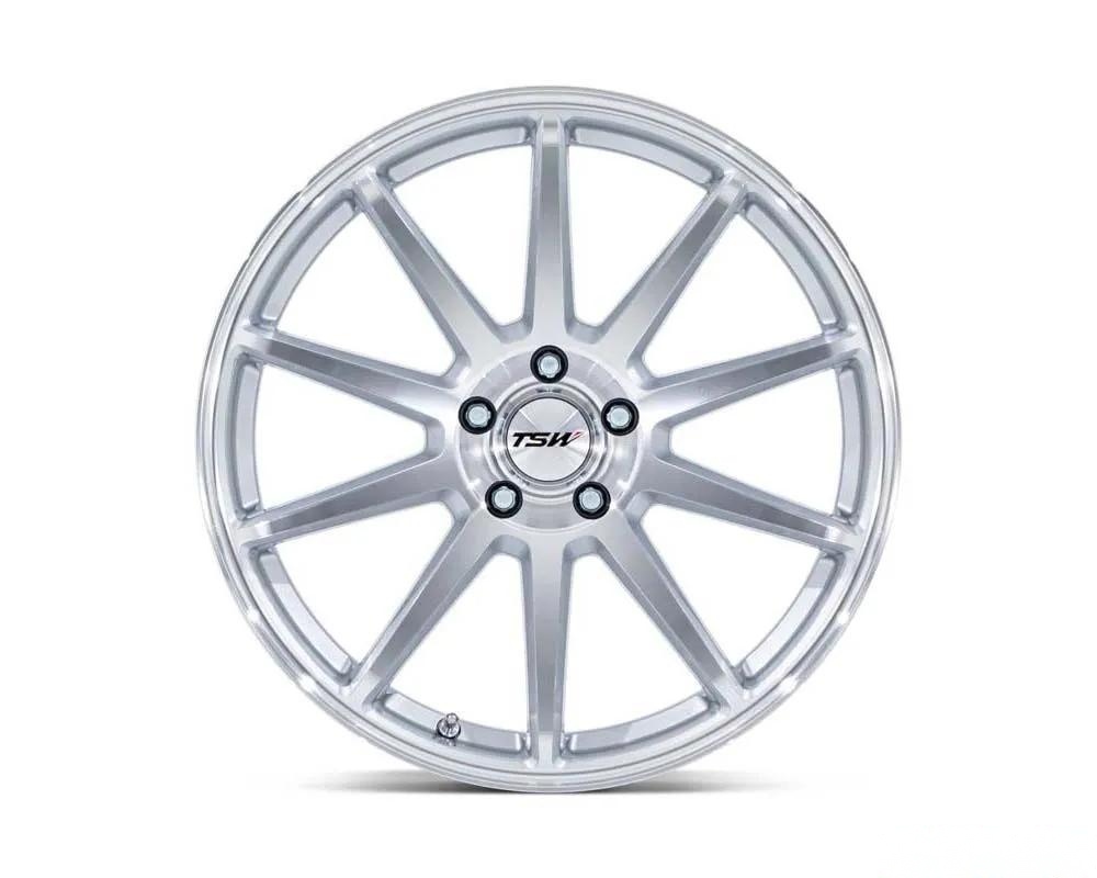 TSW Wheels TW004 Canard Wheel 19x10.5 5X120 35 Gloss Silver w/Machined Face