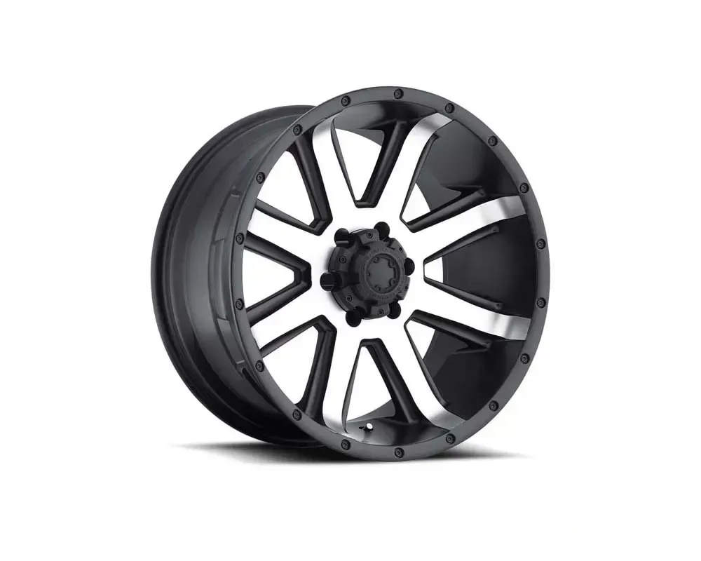 Ultra Motorsports 195 Crusher Wheel 17x8 5x135 10mm Satin Black w/Diamond Cut Face and Satin Clear Coat