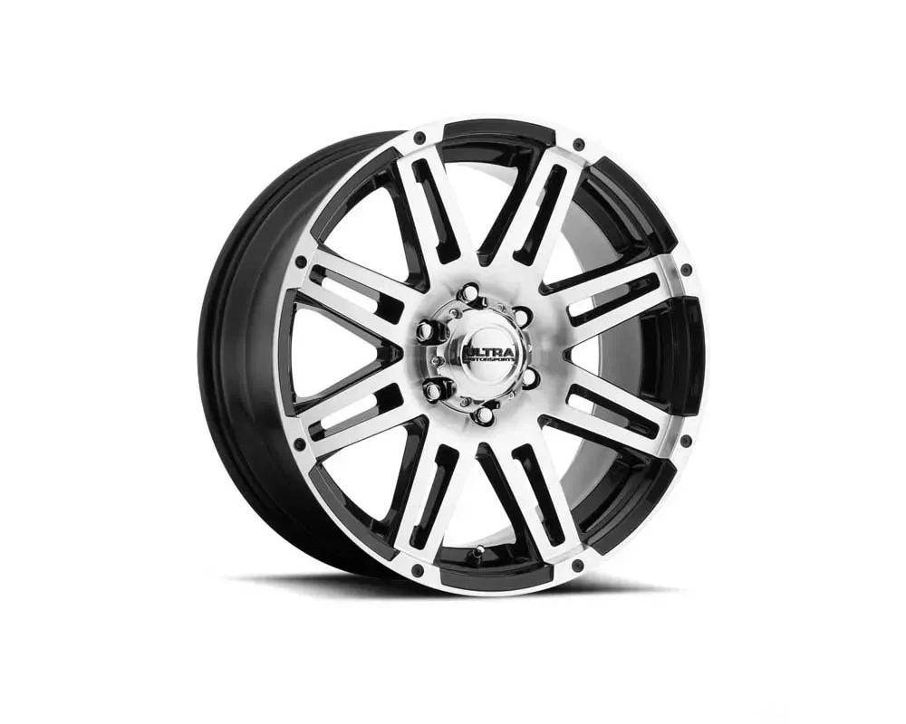 Ultra Motorsports 226 Machine Wheel 17x8.5 6x5.5 25mm Gloss Black w/Diamond Cut Face and Clear Coat