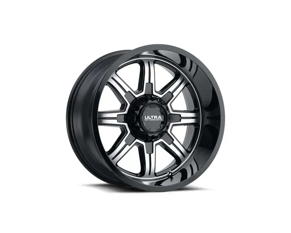 Ultra Motorsports 229 Menace Wheel 18x9 6x135 18mm Gloss Black w/Diamond Cut Face and Clear Coat