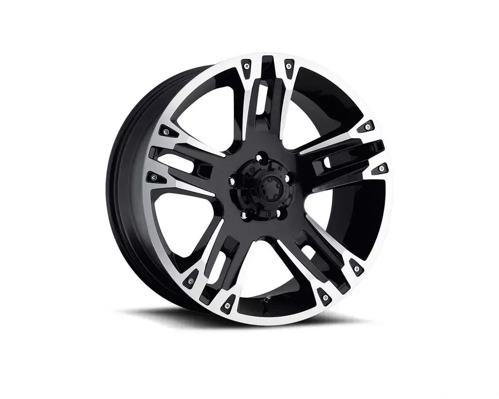 Ultra Motorsports 234-235 Maverick Wheel 17x8 8x6.5 20mm Gloss Black w/Diamond Cut Accents and Clear Coat
