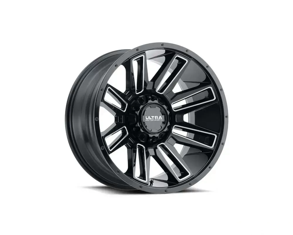 Ultra Motorsports 236 Apocalypse Wheel 18x9 8x6.5 12mm Gloss Black w/Milled Accents and Clear-Coat