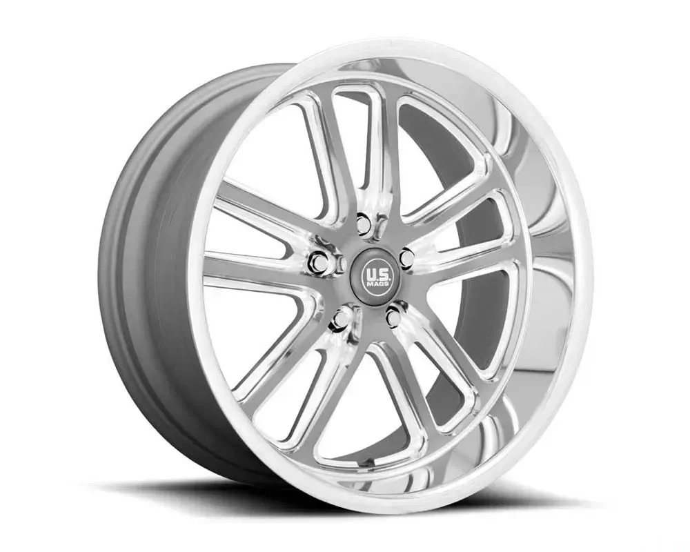 US Mag 1PC U130 Bullet Wheel 17x7 5x4.75 1mm Textured Gun Metal w/Milled Edges