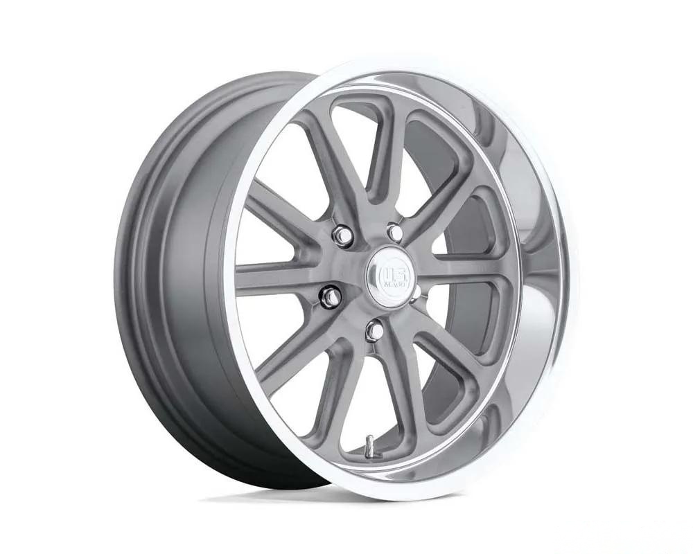 US Mag 1PC U111 Rambler 18x7 5x120.65 1mm Textured Gray w/Diamond Cut Lip