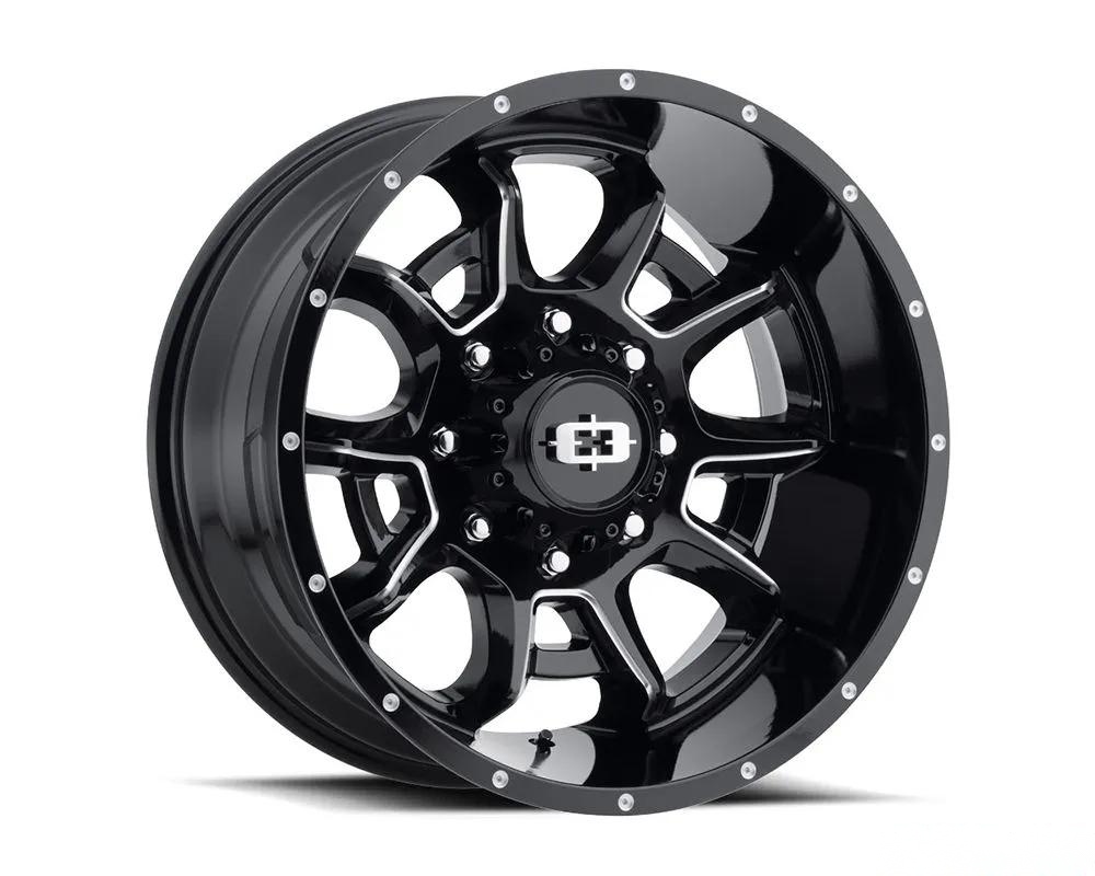 Vision 415 Bomb Wheel 20x10 5x5.5 -25mm Gloss Black Milled Spoke