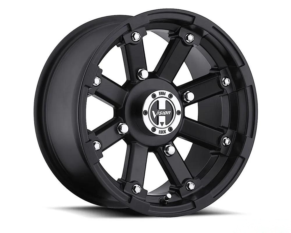 Vision 393 Lock Out Wheel 12x8 5x4.5 -10mm Matte Black
