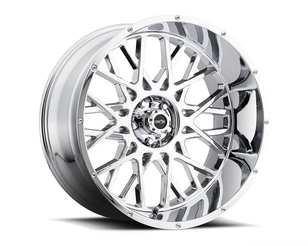 Vision 412 Rocker Wheel 20x9 6x5.5 10mm Chrome