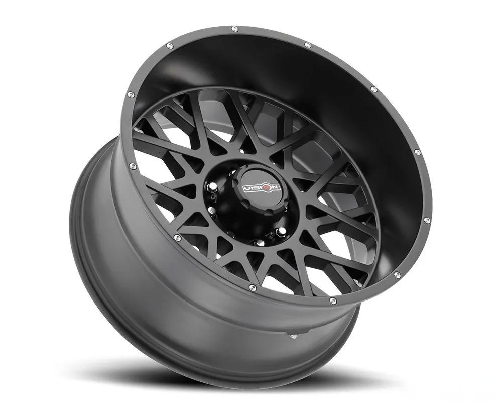 Vision 412 Rocker Wheel 20x9 6x5.5 10mm Satin Black
