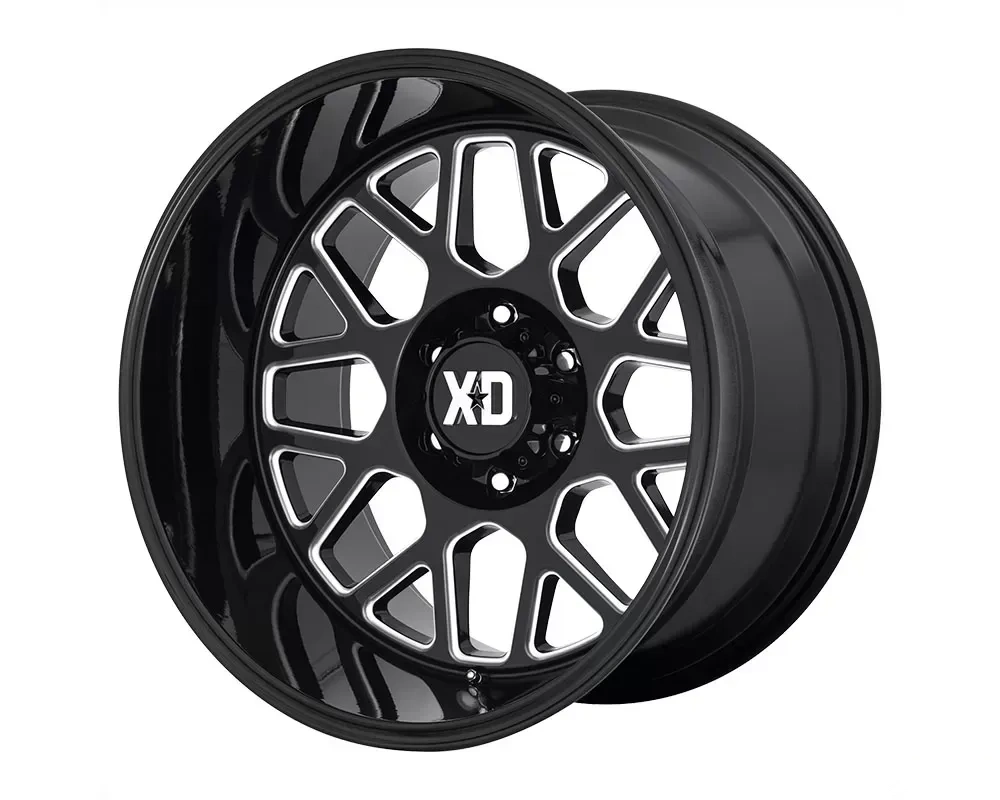 XD Series XD849 Grenade 2 Wheel 20x12 5x5x127 -44mm Gloss Black Milled