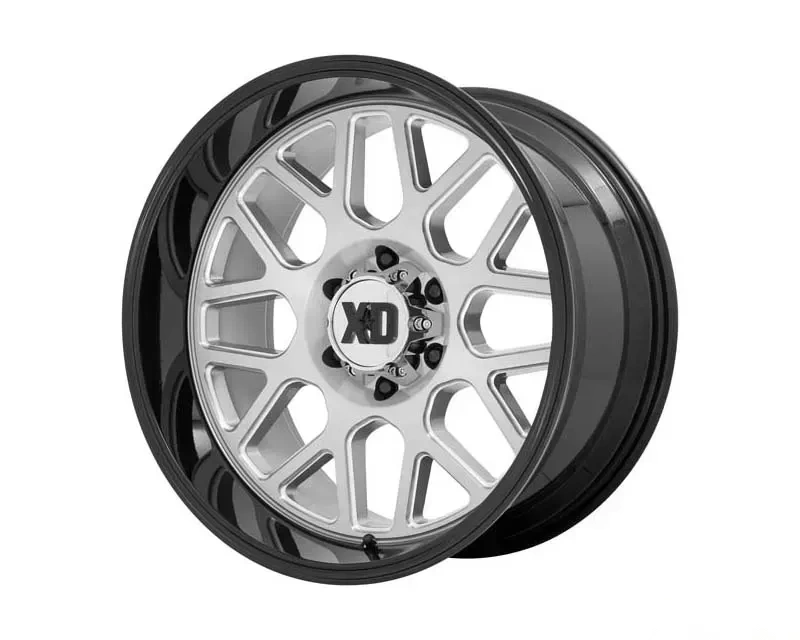 XD Series XD849 Grenade 2 Wheel 22x12 6x139.7 -44mm Brushed Milled With Gloss Black Lip