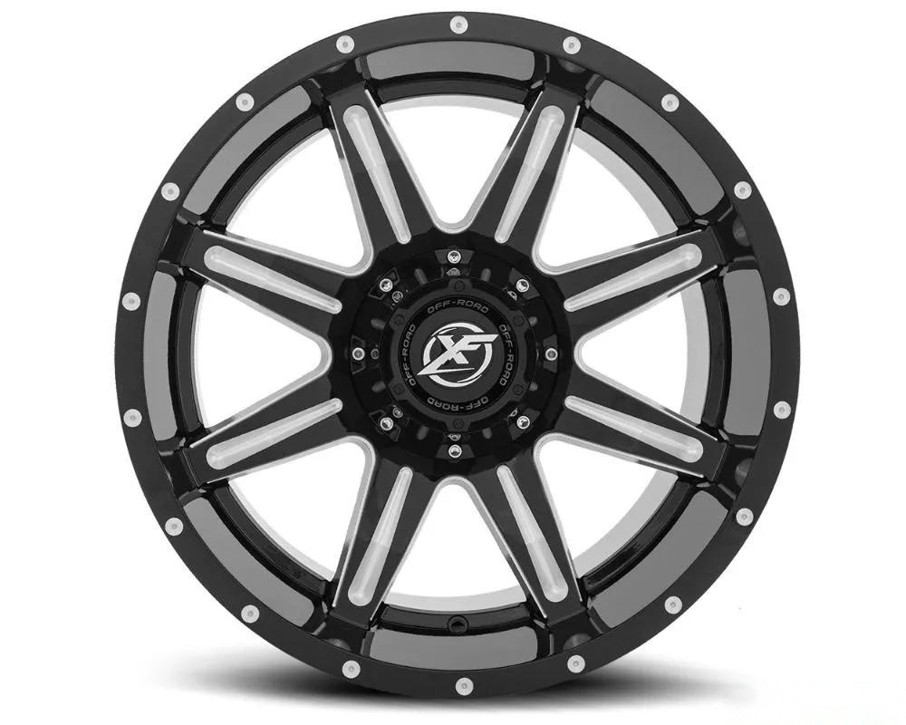 XF Off-Road XF-215 Wheel 20x10 5x127|5x139.7 -12mm Gloss Black Milled