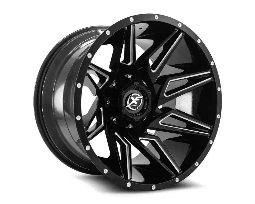 XF Off-Road XF-218 Wheel 20x12 8x170|8x165.1 -44mm Gloss Black Milled