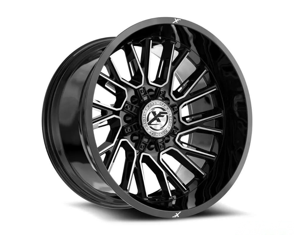 XF Off-Road XF-230 Wheel 20x10 8x165.1|8x170 -12mm Gloss Black Machined