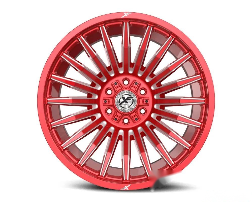 XF Off-Road XF-231 Wheel 20x10 5x127|5x139.7 -12mm Anodized Red w/ Milled