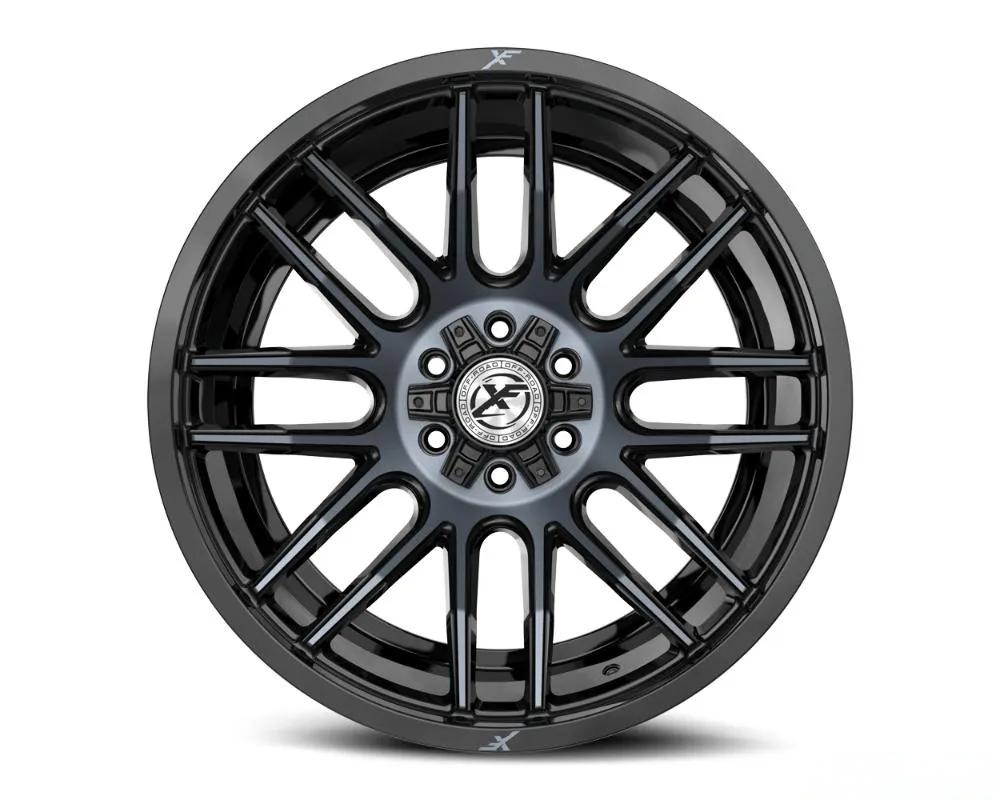 XF Off-Road XF-232 Wheel 20x10 5x127|5x139.7 -12mm Gloss Black Machined w/ Titanium