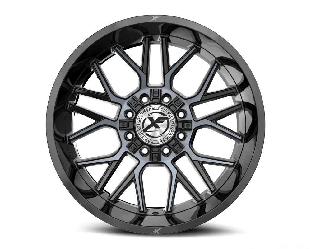 XF Off-Road XF-235 Wheel 20x10 8x165.1|8x170 -24mm Gloss Black Machined w/ Titanium