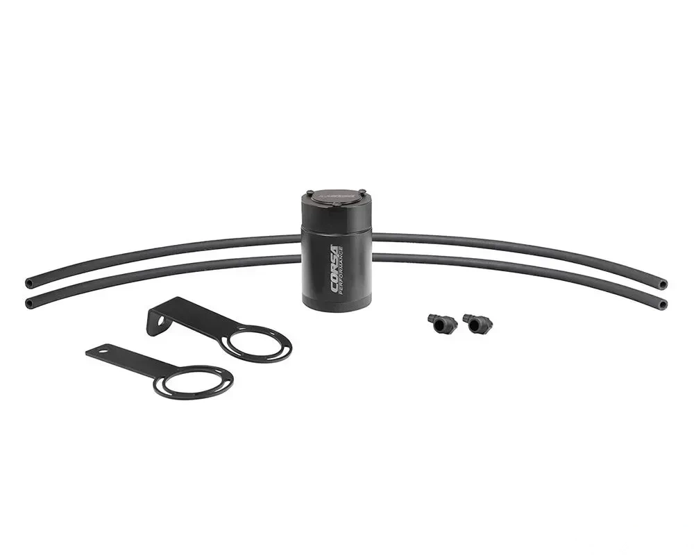 CORSA Performance 3/8 Inch Universal 3 oz. Aluminum Oil Catch Can with Mounting Brackets