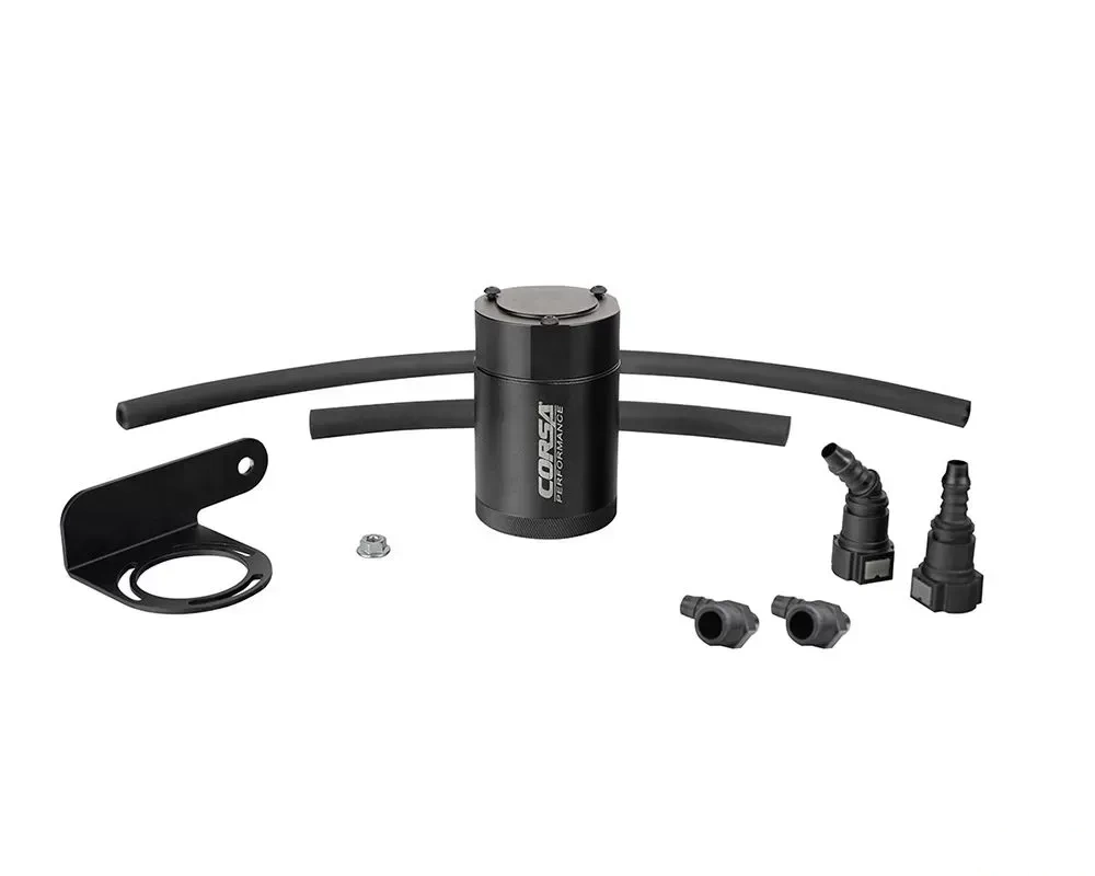 Corsa Aluminum Oil Catch Can With Bracket Chevrolet | GMC 5.3/6.2L V8 2019-2023