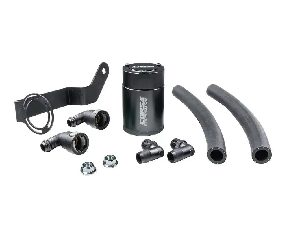 Corsa Performance Aluminum Oil Catch Can w/ Bracket Dodge | Jeep 6.2L V8 2015+