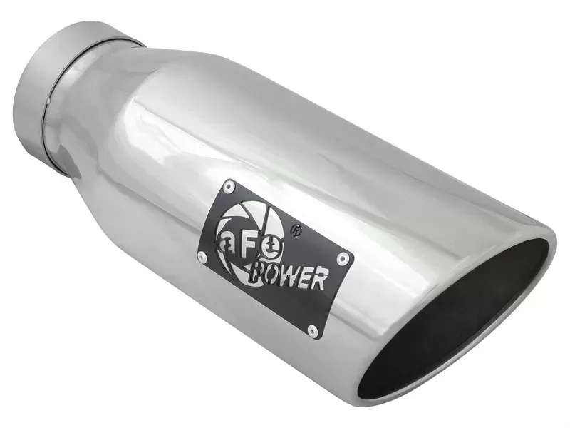 aFe Power MACH Force-Xp 4" 304 Stainless Steel Exhaust Tip 4" In x 6" Out x 15" L Bolt-On Right