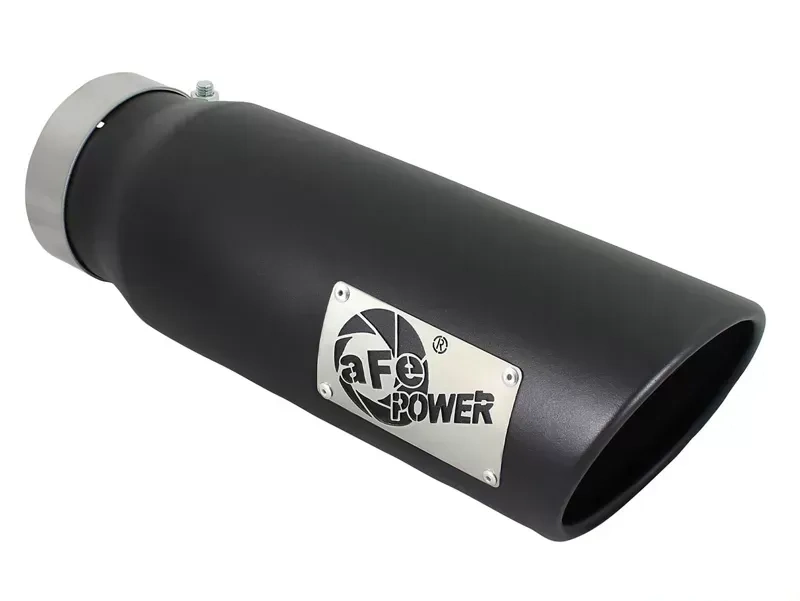 aFe Power MACH Force-Xp 4" 409 Stainless Steel Exhaust Tip 4" In x 5" Out x 15" L Bolt-On Right
